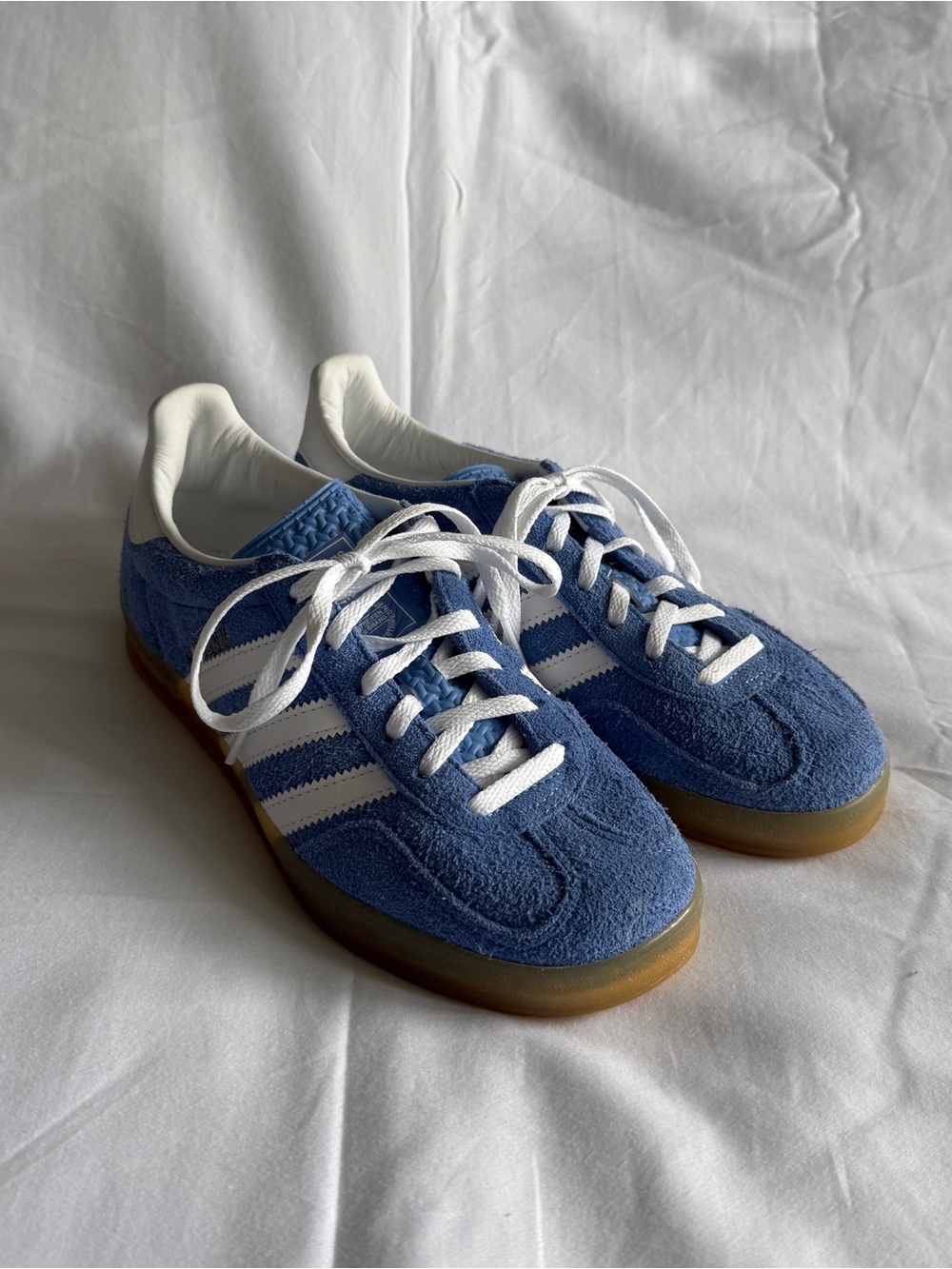 ADIDAS Gazelle Suede Leather Indoor shoes Blue Fusion Size 6.5